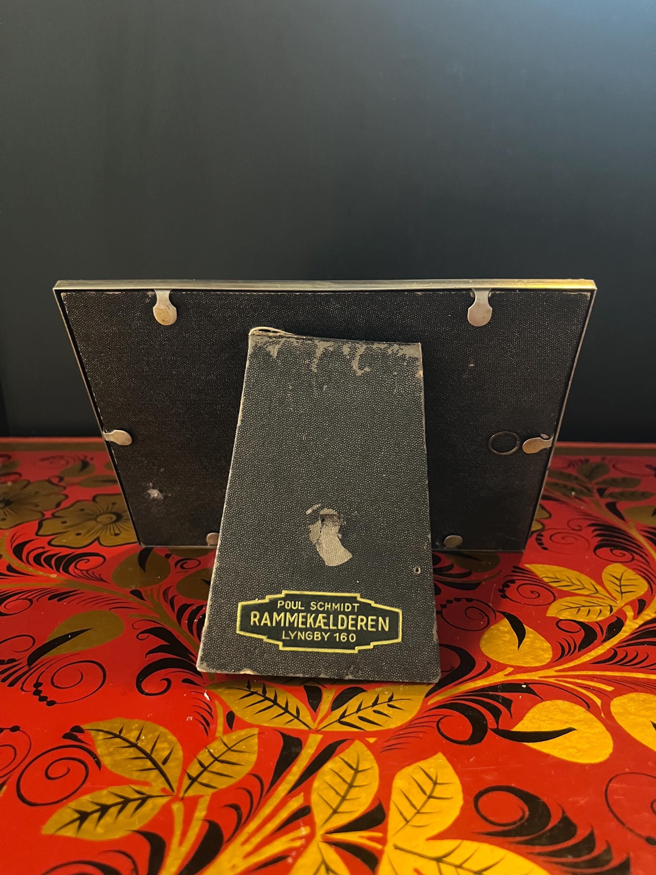 北欧ヴィンテージ　フォトフレーム４点セット　湾曲ガラス　凸ガラス　デンマーク ヴィンテージシルバーメタルフォトフレーム - デンマーク製凸型