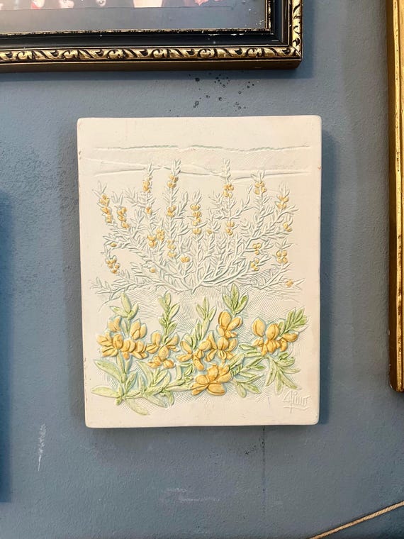 Vintage Jie Gantofta Sweden Ceramic Floral Wall Plaque - Etsy
