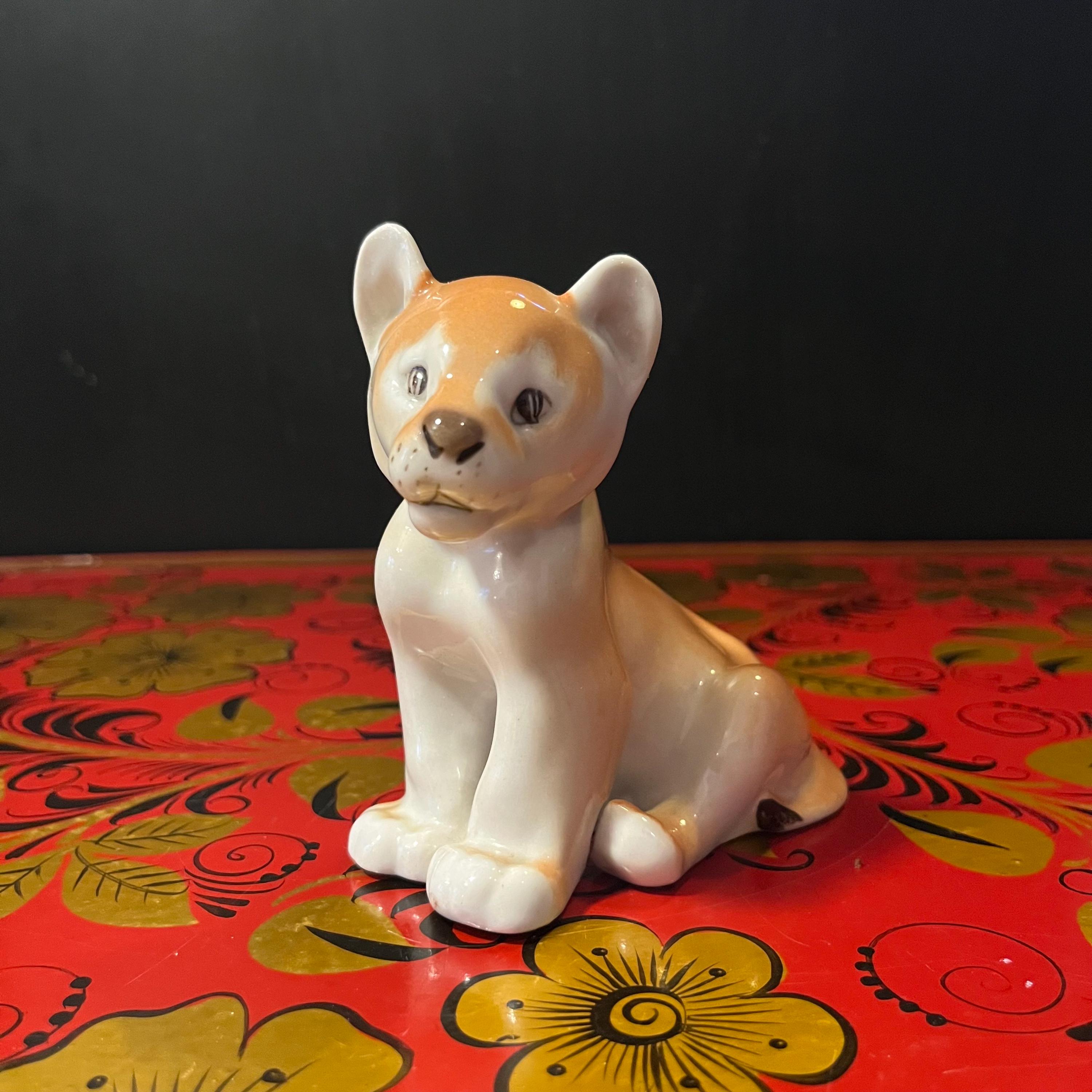 レトロファンシー！旧ソビエト　Lomonosov ミニチュア　カバ　犬　陶器 Lomonosov Lion - Etsy - Page 2