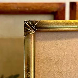 Classic Gold Tone Vintage Danish Brass Frame – Subtle Floral Scroll Design