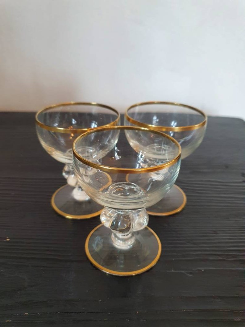 Beautiful Holmegaard Gisselfeld Liqueur Glasses