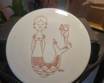 Vintage Bing And Grøndahl Ib Antoni Decorative Mermaid Wall Plate