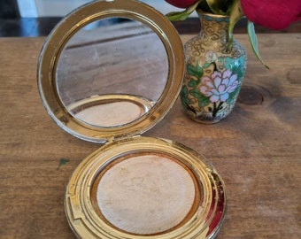 ヴィンテージ ストラットン シルバープレート メイクアップ コンパクト