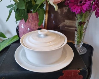 Vintage Royal Copenhagen White Butter Dish