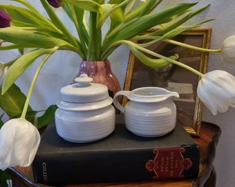 Stunning vintage Arabia Finland Kaarna Lidded Sugar Bowl And Creamer