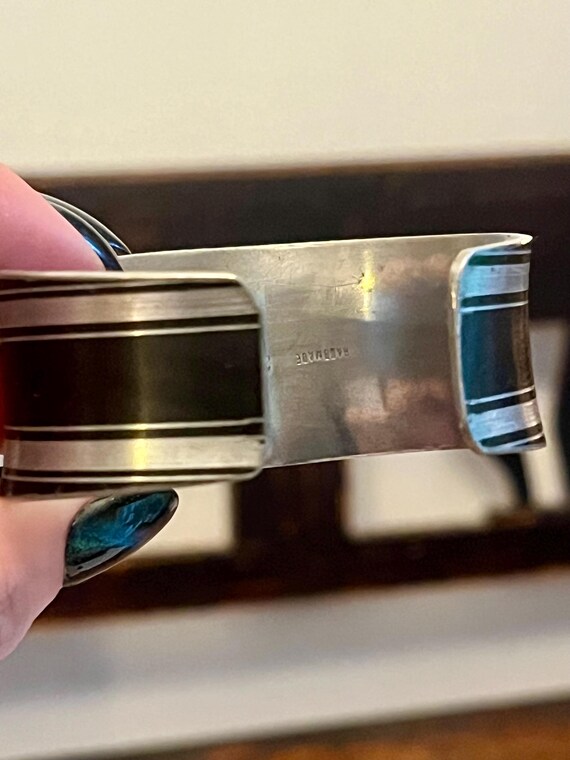 Vintage Jørgen Jensen Pewter Cuff Bracelet - Danish Modernist