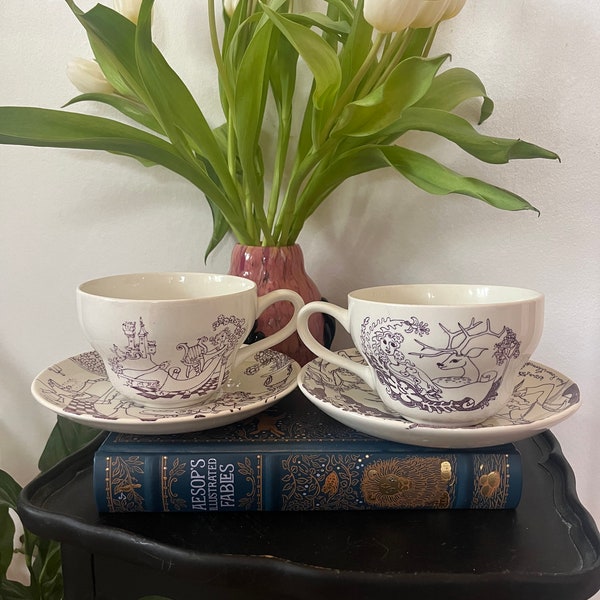 Vintage Enoch Wedgwood Tea Cups Designed By Louis Reosen Schmidt