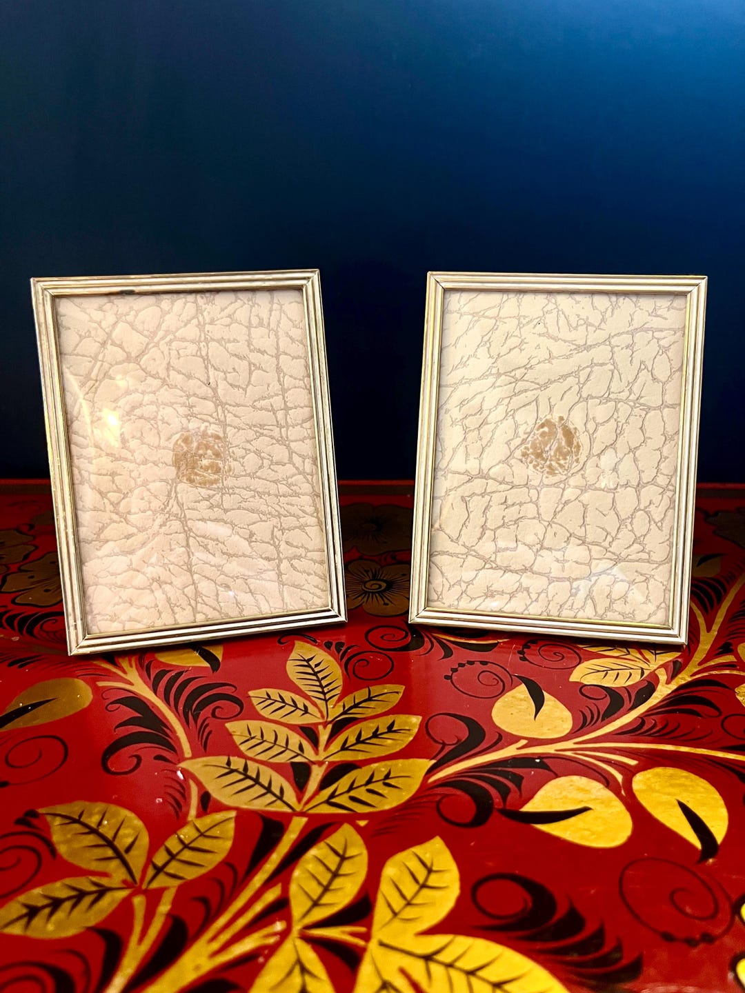 Vintage Danish Gold Metal Photo Frames - Set of 2 - Etsy