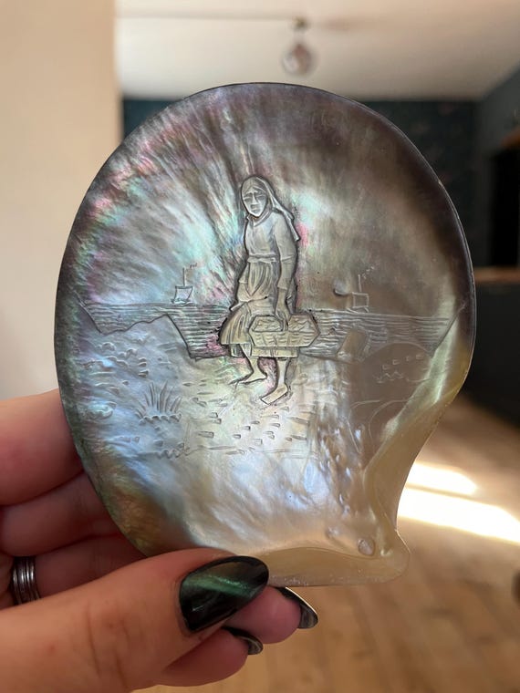 Buy Antique French Carved Mother of Pearl Shell: 19th Century