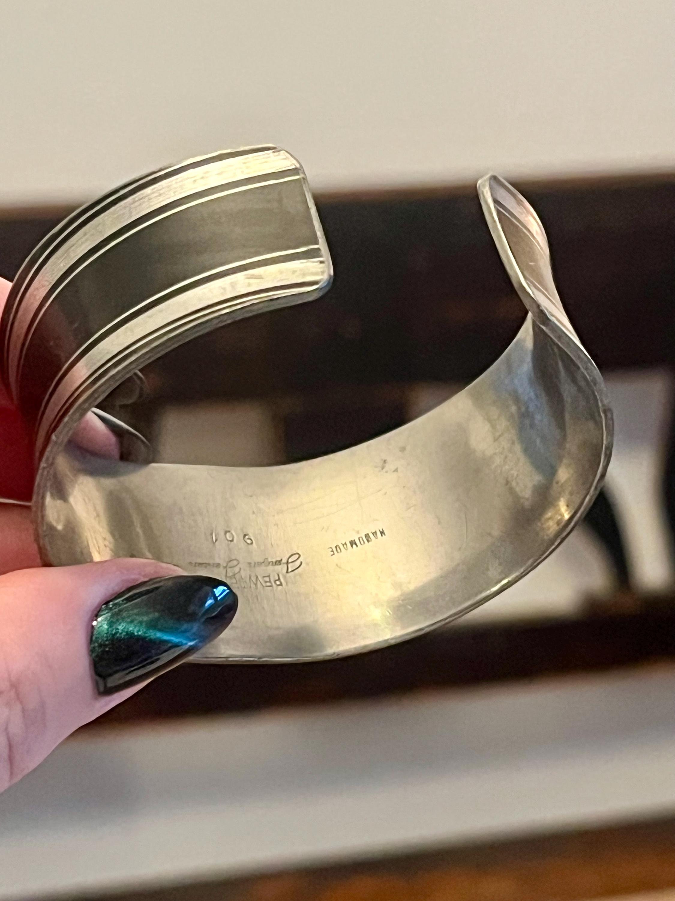 アクセサリー vintage Jorgen  pewter bracelet Vintage Jørgen Jensen Pewter Cuff Bracelet - Danish Modernist