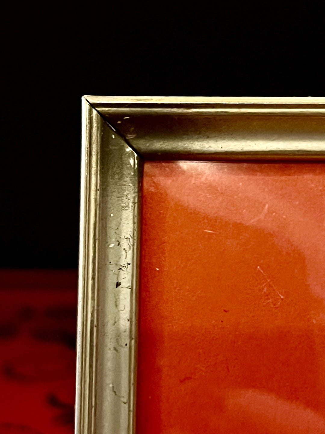 Vintage Danish Silver Metal Photo Frame - Convex Glass - Etsy
