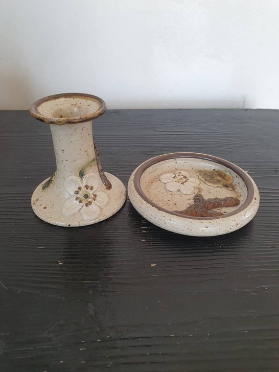 Vintage Ebeltoft Candlestick and Small Dish/Ashtray