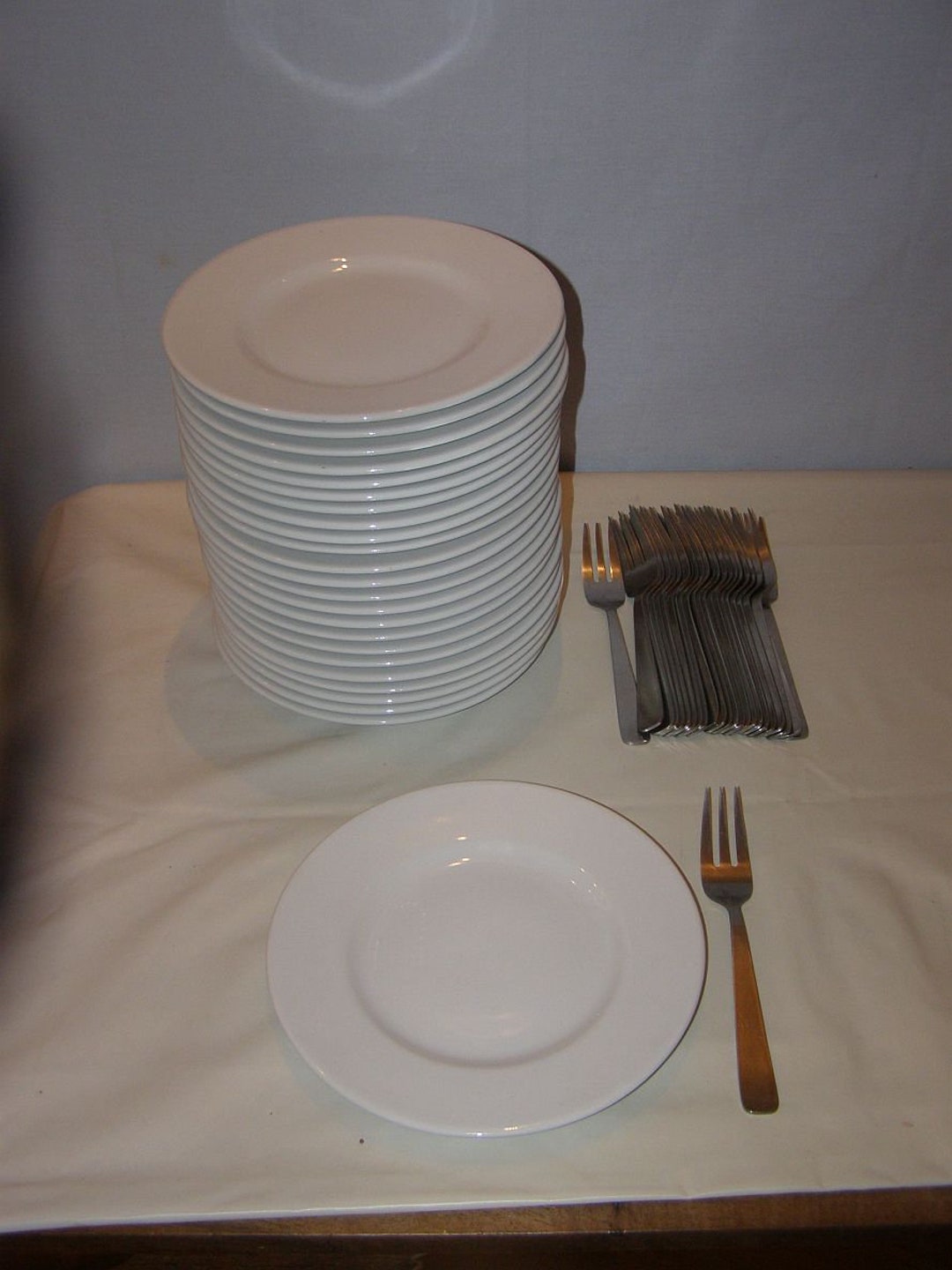 24 saturnia White Porcelain Dessert Plates 24 Etsy