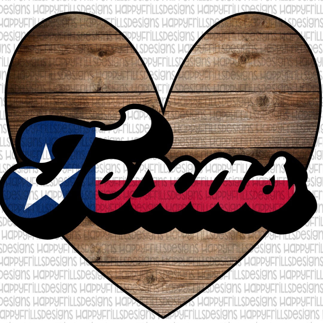 Download Wood heart and Texas flag, Digital image png instant ...