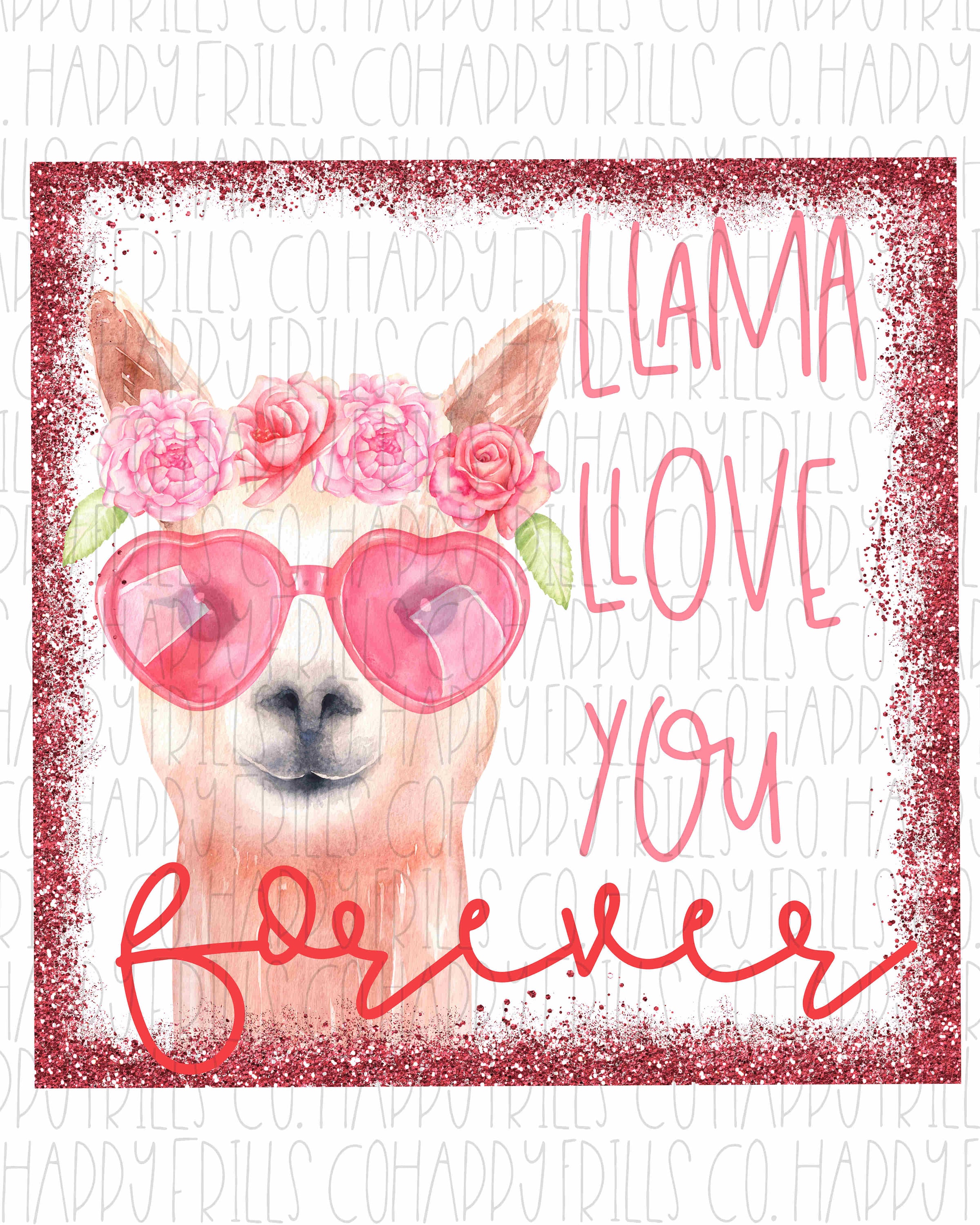Download Llama love you forever design Digital image png instant ...