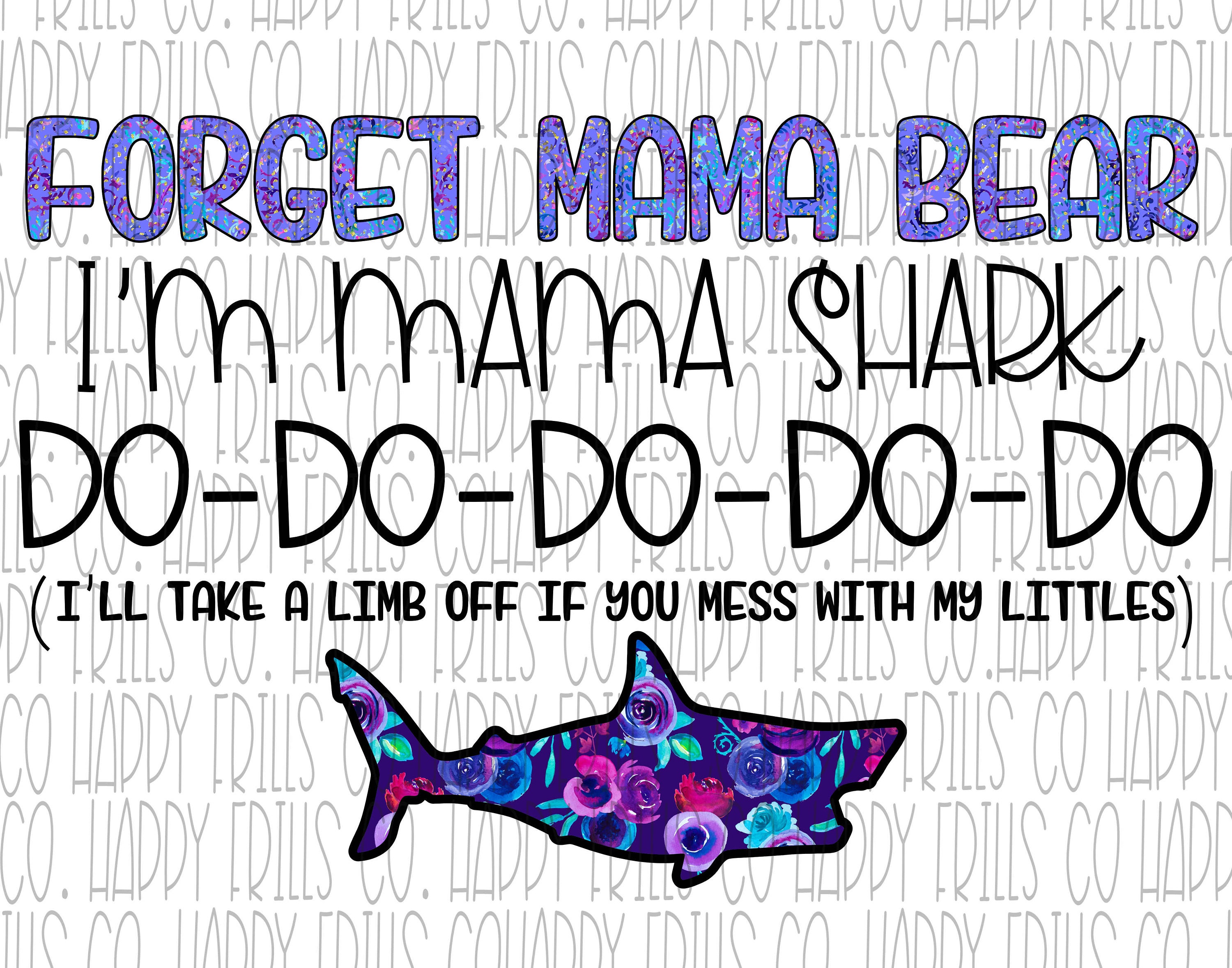 Download Mama shark with pattern png instant download, mama Design ...
