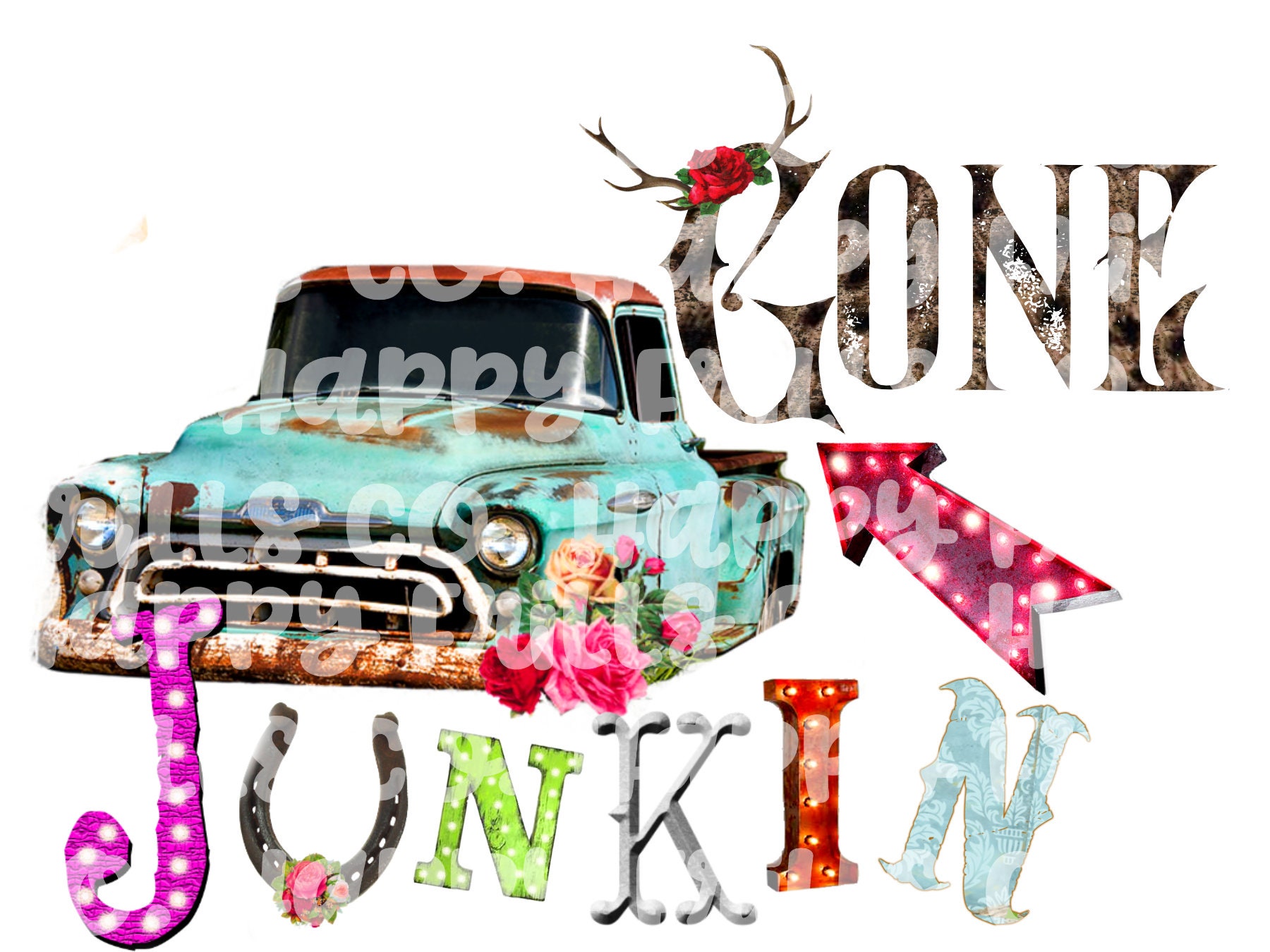 Download junkin' vintage truck designs Digital image png instant ...