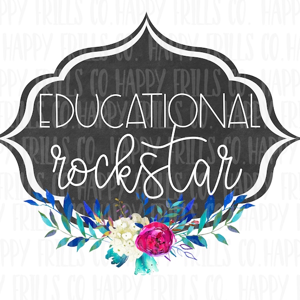 Educational rockstar designs Digital image png instant download for sublimation, Sublimate