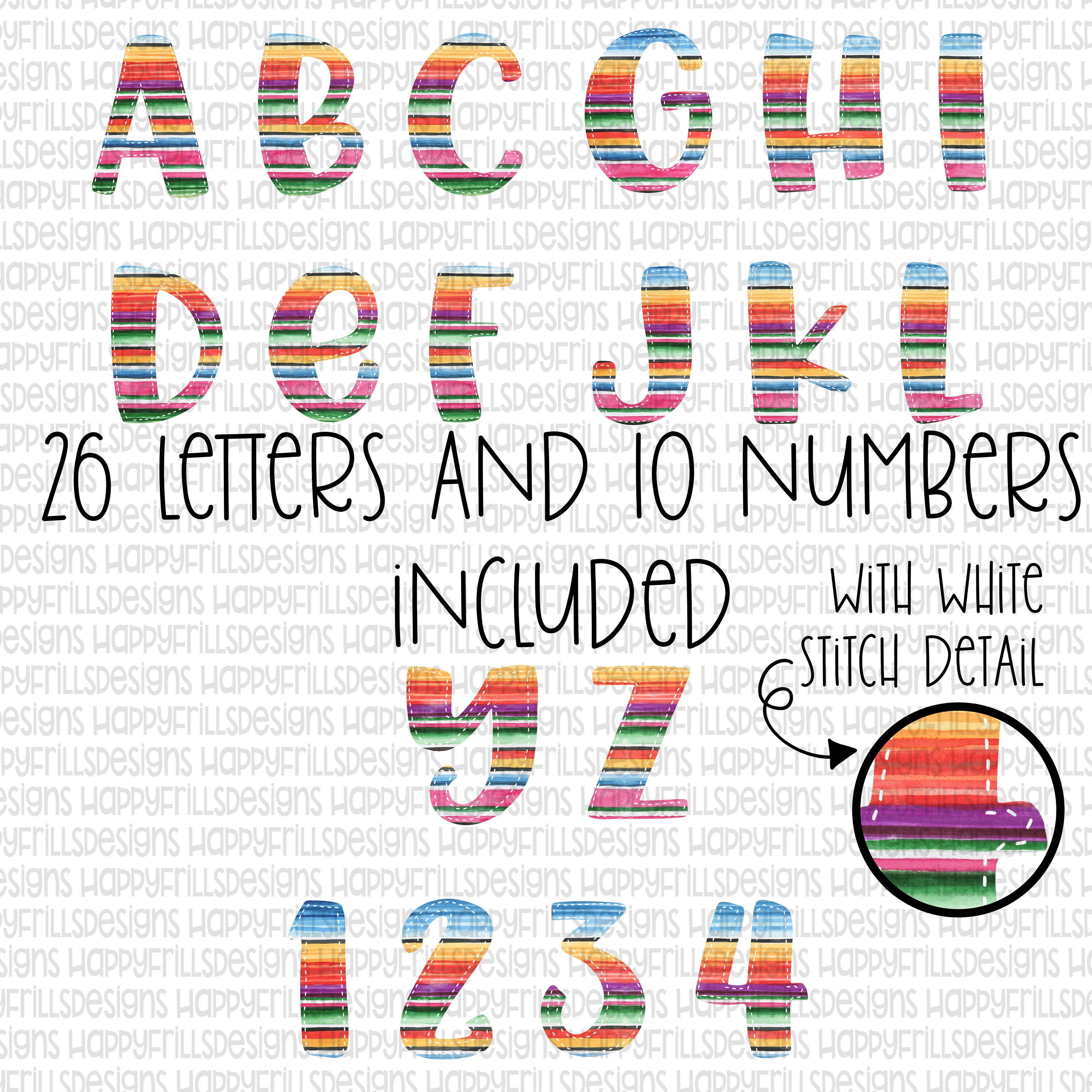 Download Watercolor serape alphabet set, uppercase letters ...