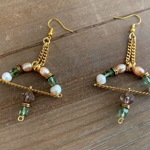 Belles boucles d'oreilles lustre, boucles d'oreilles de demoiselle d'honneur, boucles d'oreilles élégantes, bijoux de mariage, boucles d'oreilles en perles pour femme, cadeau de fête des mères image 6