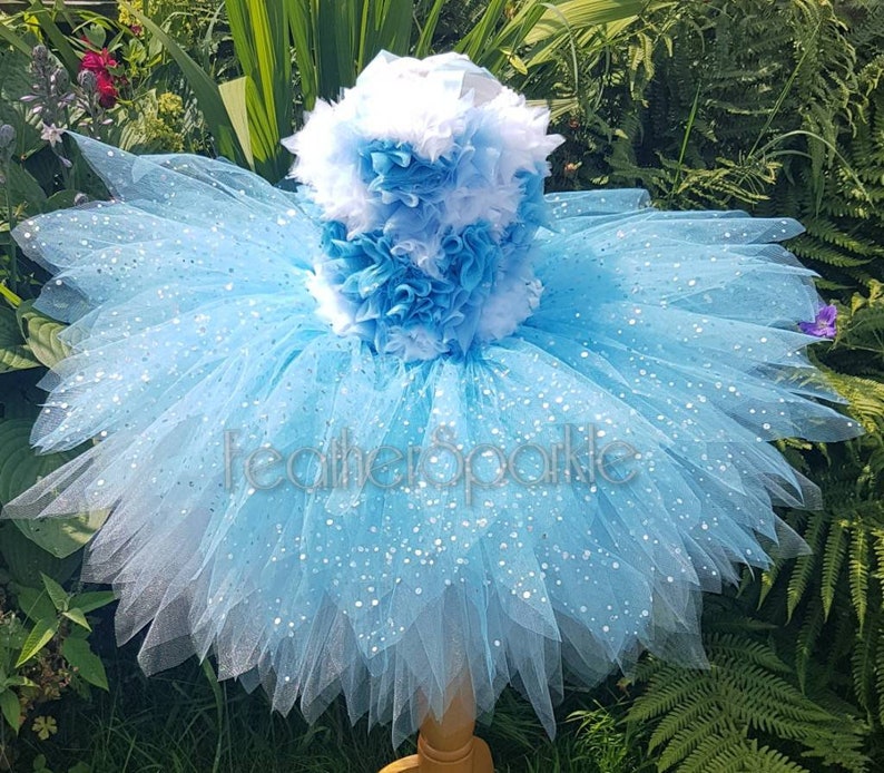 blue fairy dress flower tutu dress fairy tutu dress Blue flower adult dress flower fairy tutu dress ladies tutu dress fairy tutu,