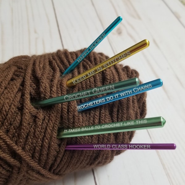 Custom Crochet Hooks, Personalized Crochet Gifts, Crochet Accessories, Gifts for Crocheters, Crochet Supplies, Amigurumi Tool, DIY Christmas