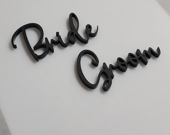 Bride and Groom Place Setting | Wedding Décor |  Table Setting |  Wedding Place Card | Bridal Shower Gift | Couples Place Card  |  Laser Cut