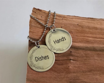 Stainless Steel Soap Tags, Soap Labels, Dish Soap Label, Lotion Label, Kitchen Tags, Bathroom Tags, Stocking Stuffer, White Elephant Gift