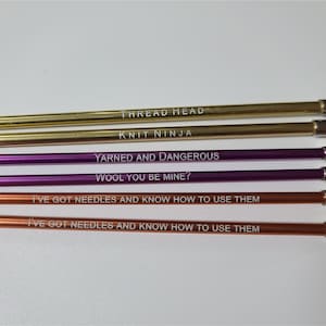 Personalized Knitting Needles, Engraved Knitting Needles, Custom Knitting Needles, Gifts for Knitter, Knitting Gifts, Stocking Stuffer Ideas