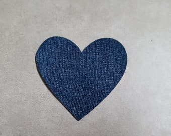 Upcycled Recycled Denim Hearts, Wedding Decorations, Shabby Chic, Junk Journals Embellishment, Small Craft Projects Supplies, Quilting Patch