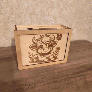 Wooden Savings Box – Premium Piggy Bank for Savings Challenge