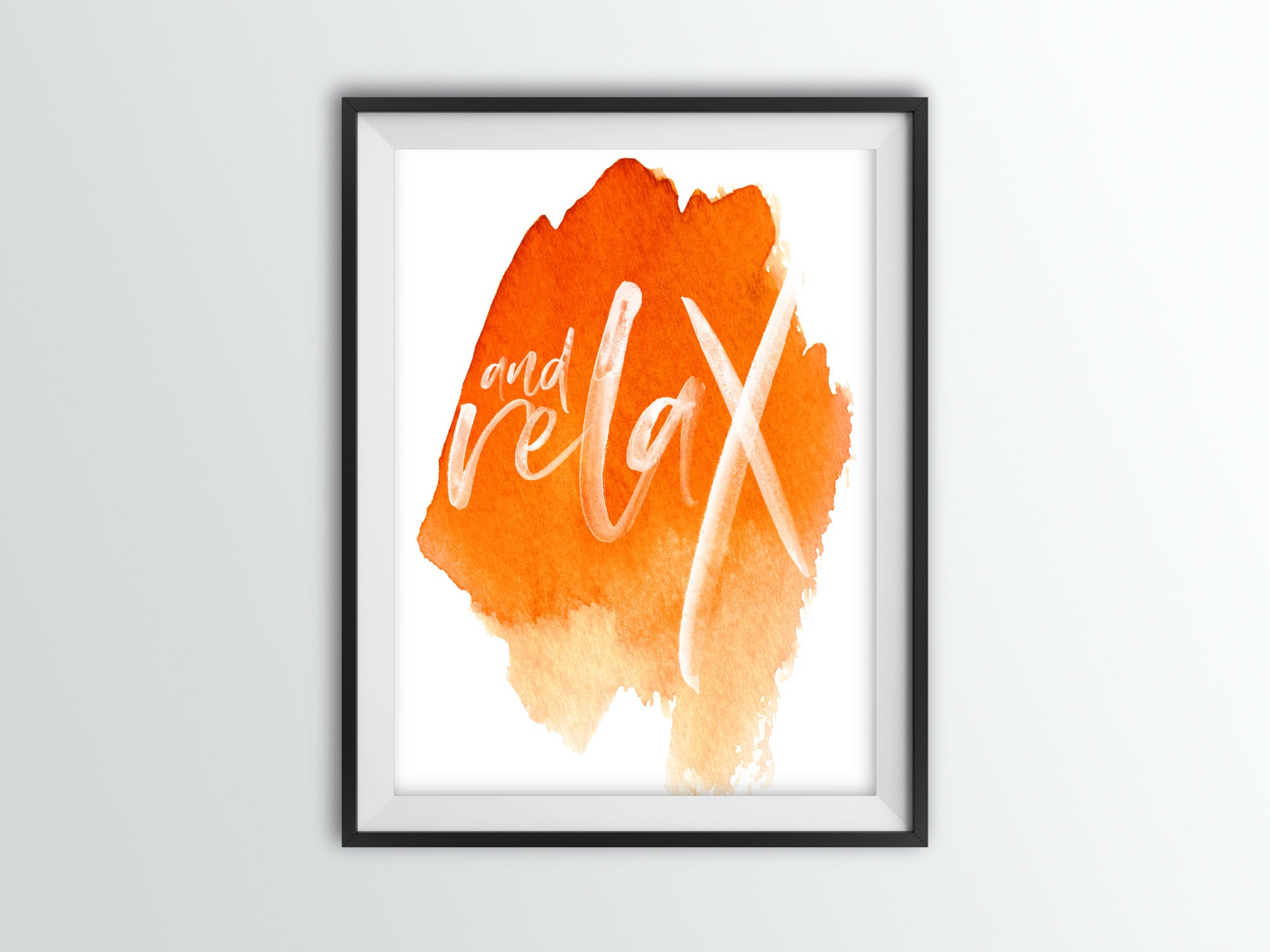 Orange Bathroom Wall Art and Relax Orange Water Etsy