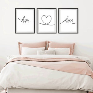 Love heart string print, bedroom print, a great gift for a loved one, home print, wedding gift, anniversary, valentines gift image 5