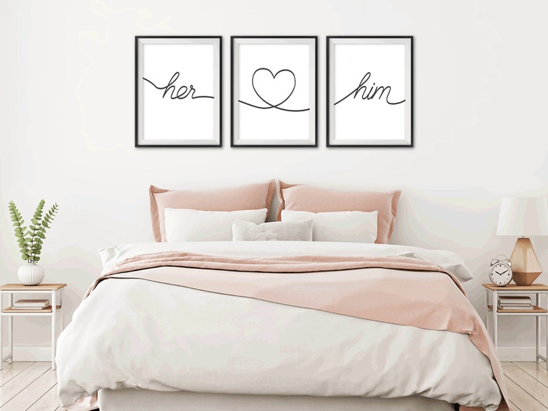 Love heart string print, bedroom print, a great gift for a loved one, home print, wedding gift, anniversary, valentines gift image 5