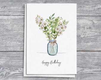 Tarjeta de cumpleaños de Lirio de los Valles: Floriografía de mayo A5 Saludo