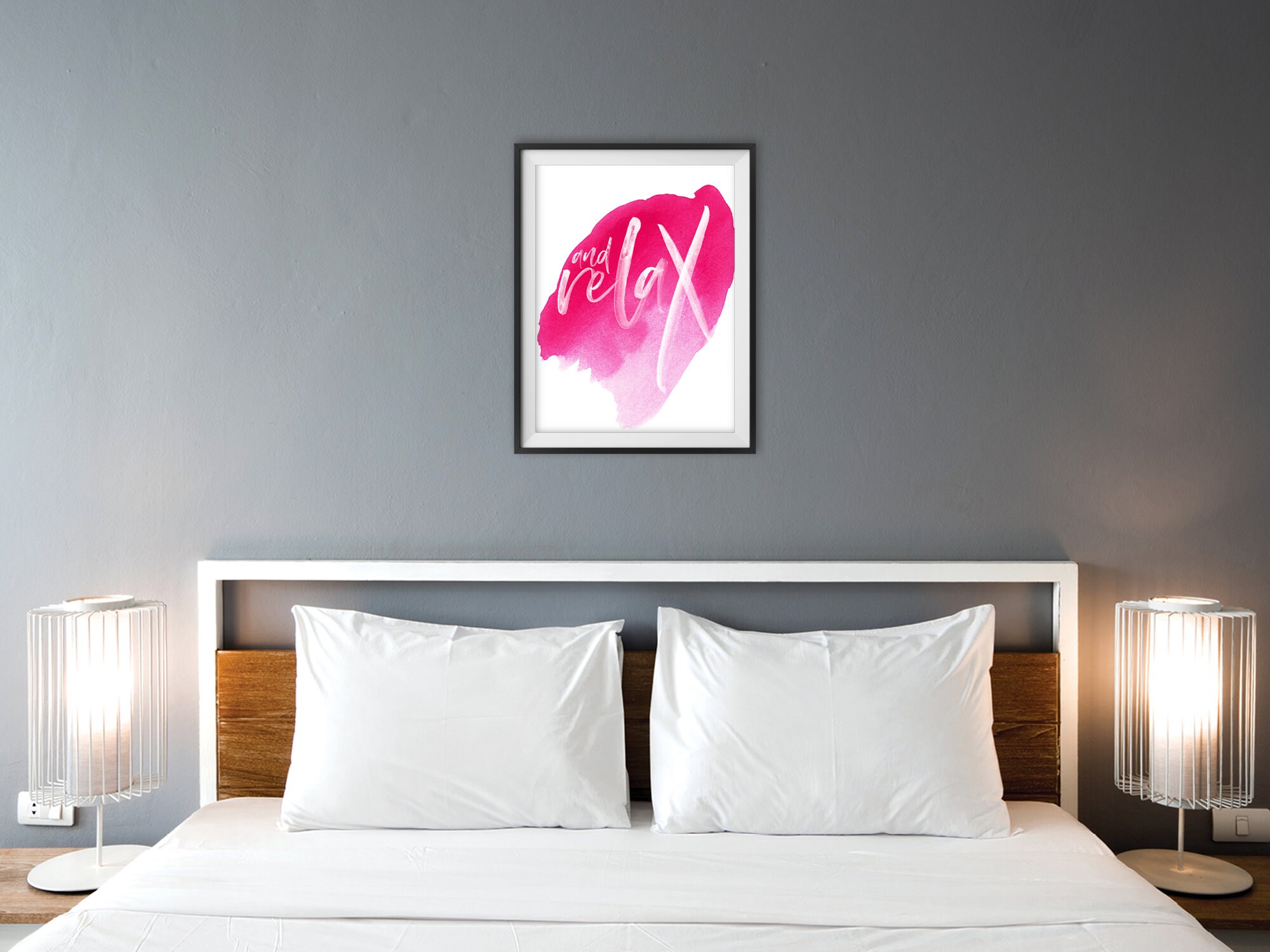 Pink Bathroom wall art and Relax in a pink water | Etsy