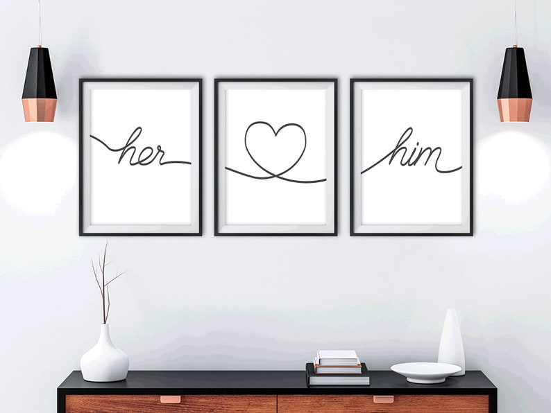 Love heart string print, bedroom print, a great gift for a loved one, home print, wedding gift, anniversary, valentines gift image 4