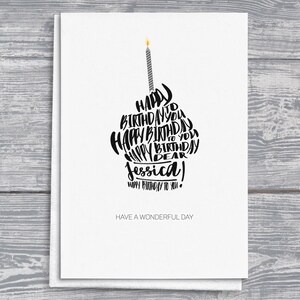 Biglietto di auguri personalizzato "Buon compleanno a te", formato A5, biglietto di auguri, biglietto di compleanno