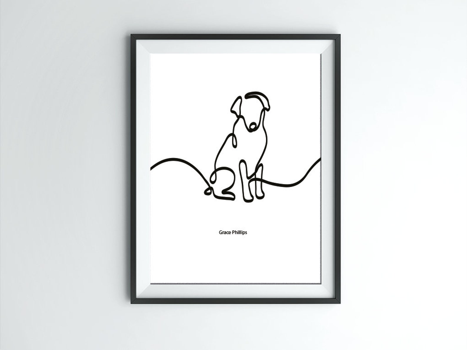 Hand Drawn Dog Print her Dog Him Ideal Dog Lovers Etsy UK