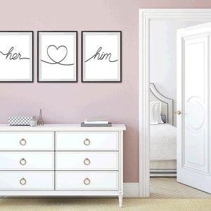 Love heart string print, bedroom print, a great gift for a loved one, home print, wedding gift, anniversary, valentines gift image 3