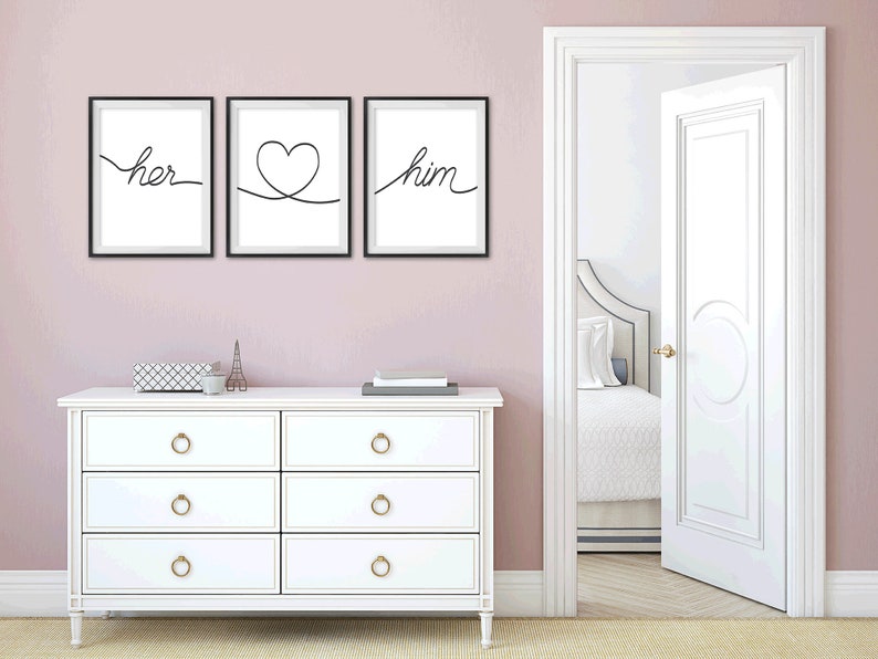 Love heart string print, bedroom print, a great gift for a loved one, home print, wedding gift, anniversary, valentines gift image 3