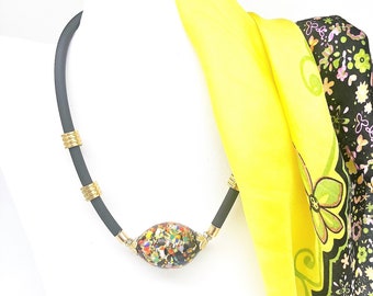 Klimt, Murano, Venetian Glass Choker Necklace, Eclectic