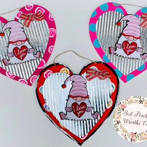 Valentines Day Heart Gnome Sign