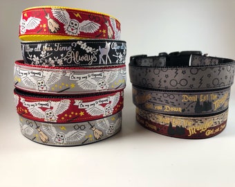 Handcrafted 1" Harry Potter Dog Collar