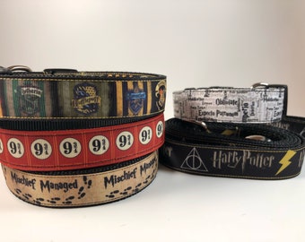 Handcrafted 1" Harry Potter Inspired Dog Collar