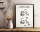 Stingray Bicycle 1968 Patent Print Bicycling Enthusiast Gifts Stingray Bike Bike Wall Art Cyclist Poster Cycle Decor P690