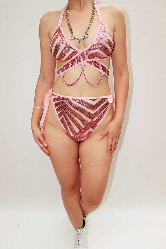 pink bralette festival