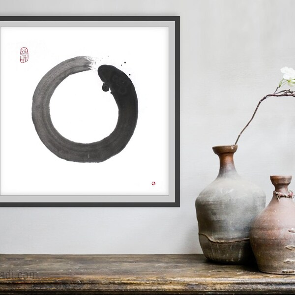 Zen Brush Painting Etsy