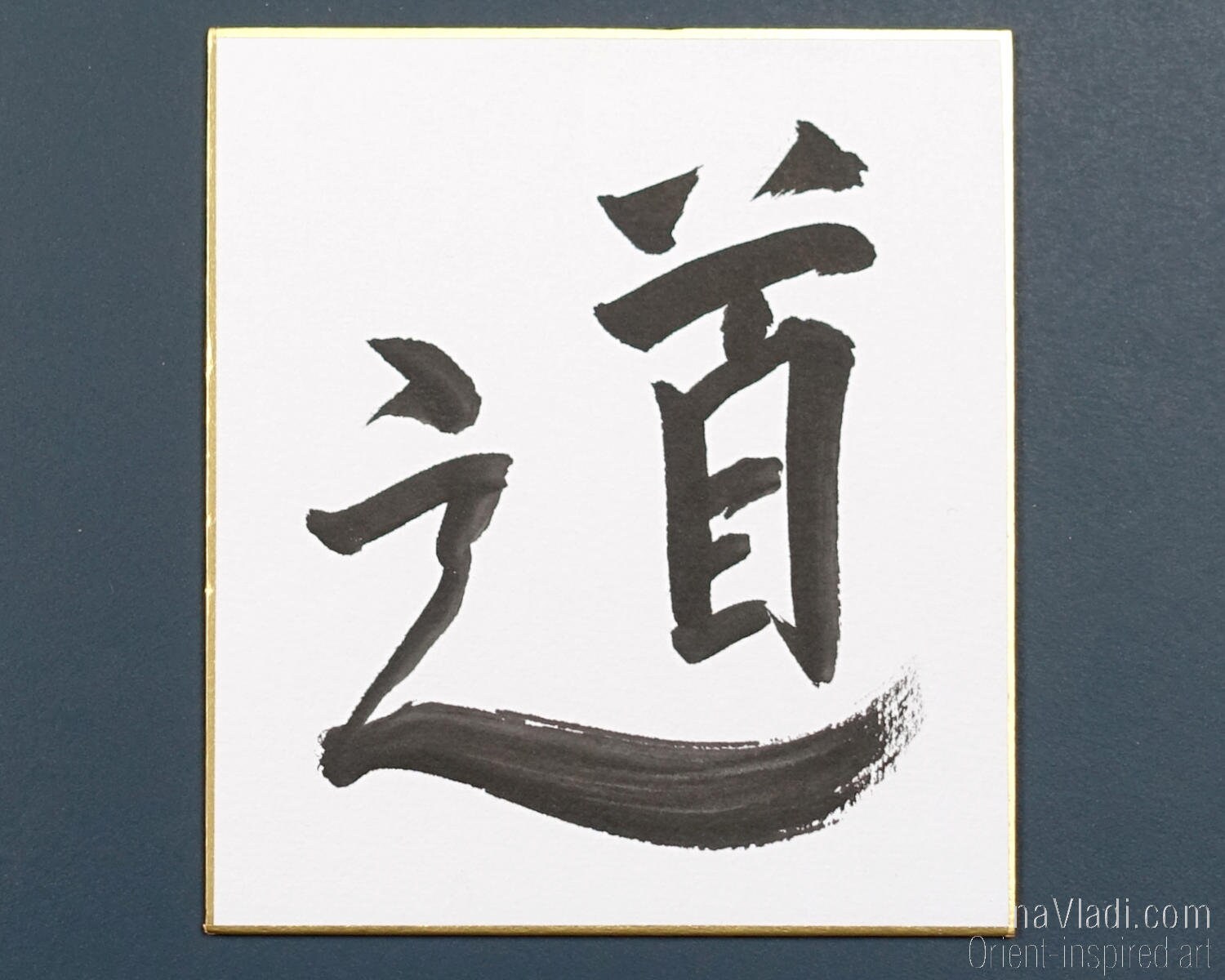 The Way (tao) — Original Kanji Calligraphy on Japanese Shikishi