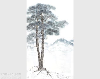 ORIGINAL Sumi E Painting 